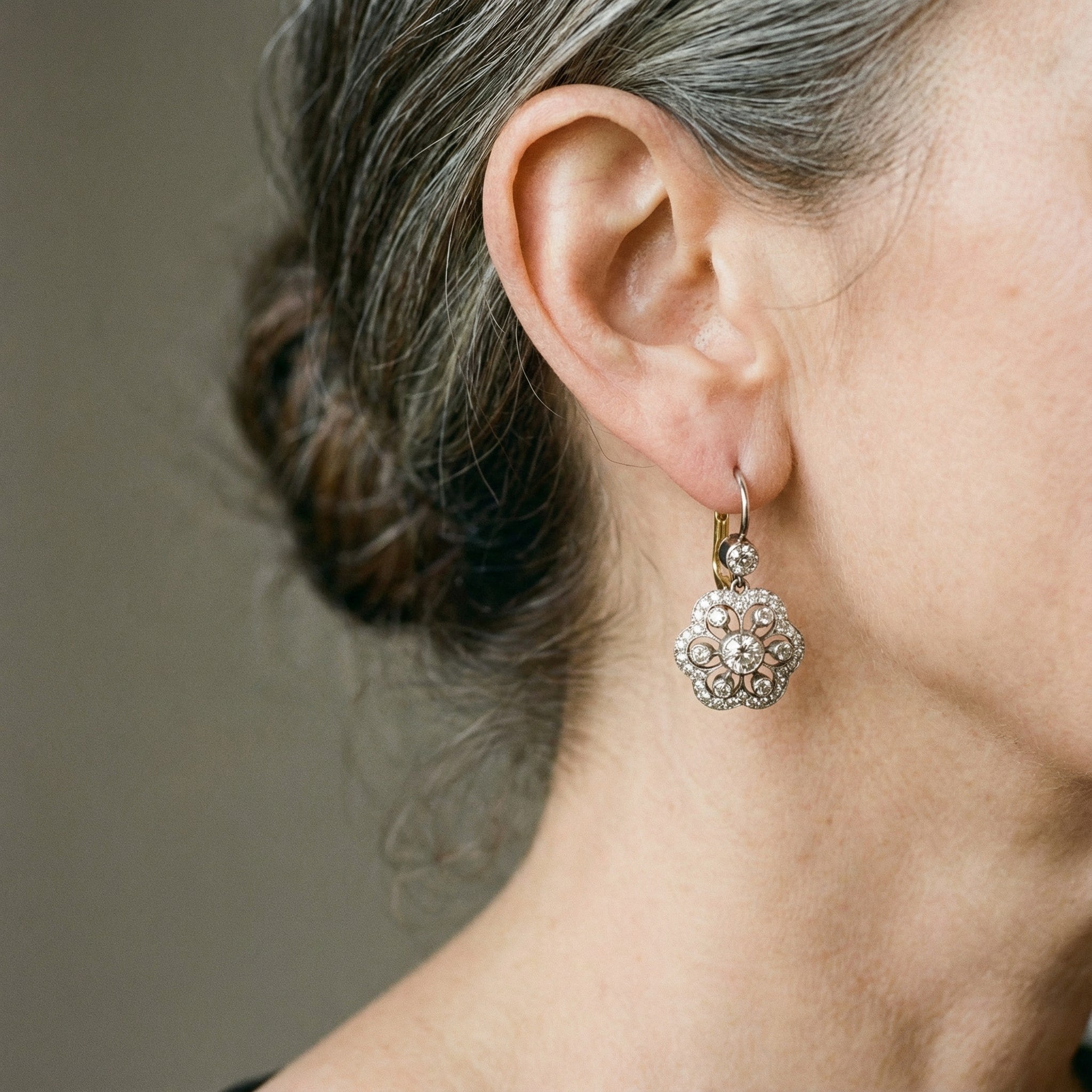 Náušnice Mandala z Vintage Krystalu