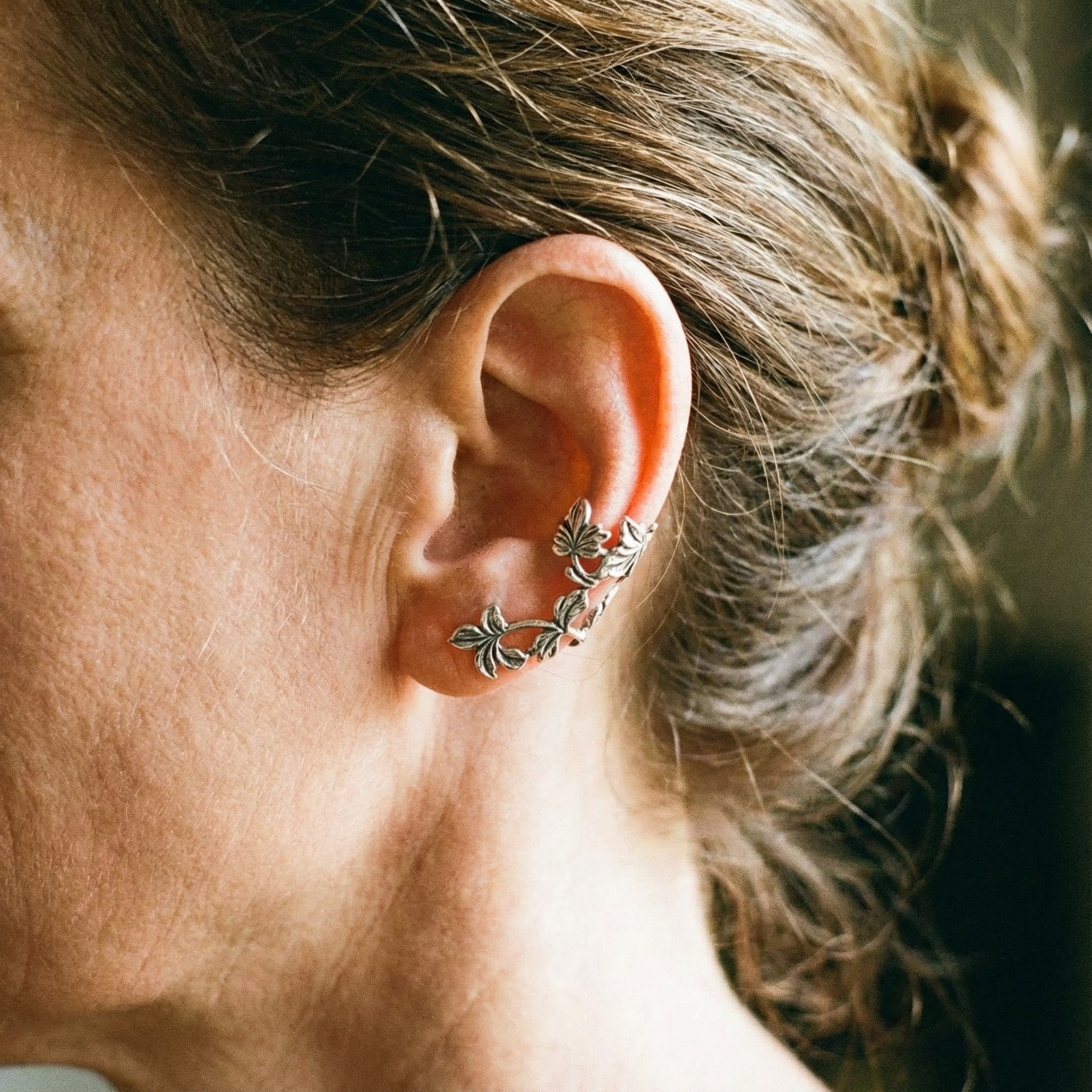 Vintage květinové náušnice s klipem