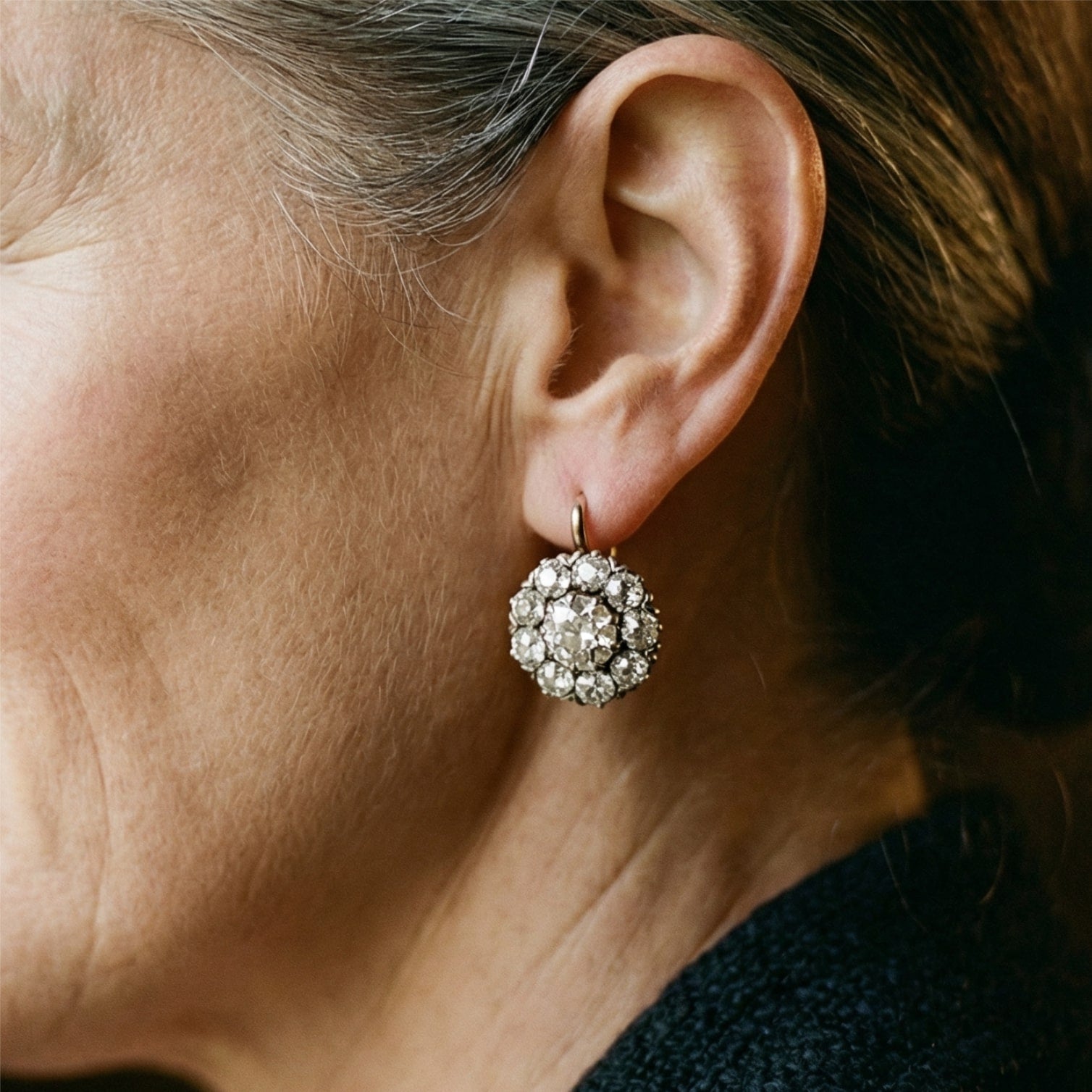 Vintage náušnice ve zlatě