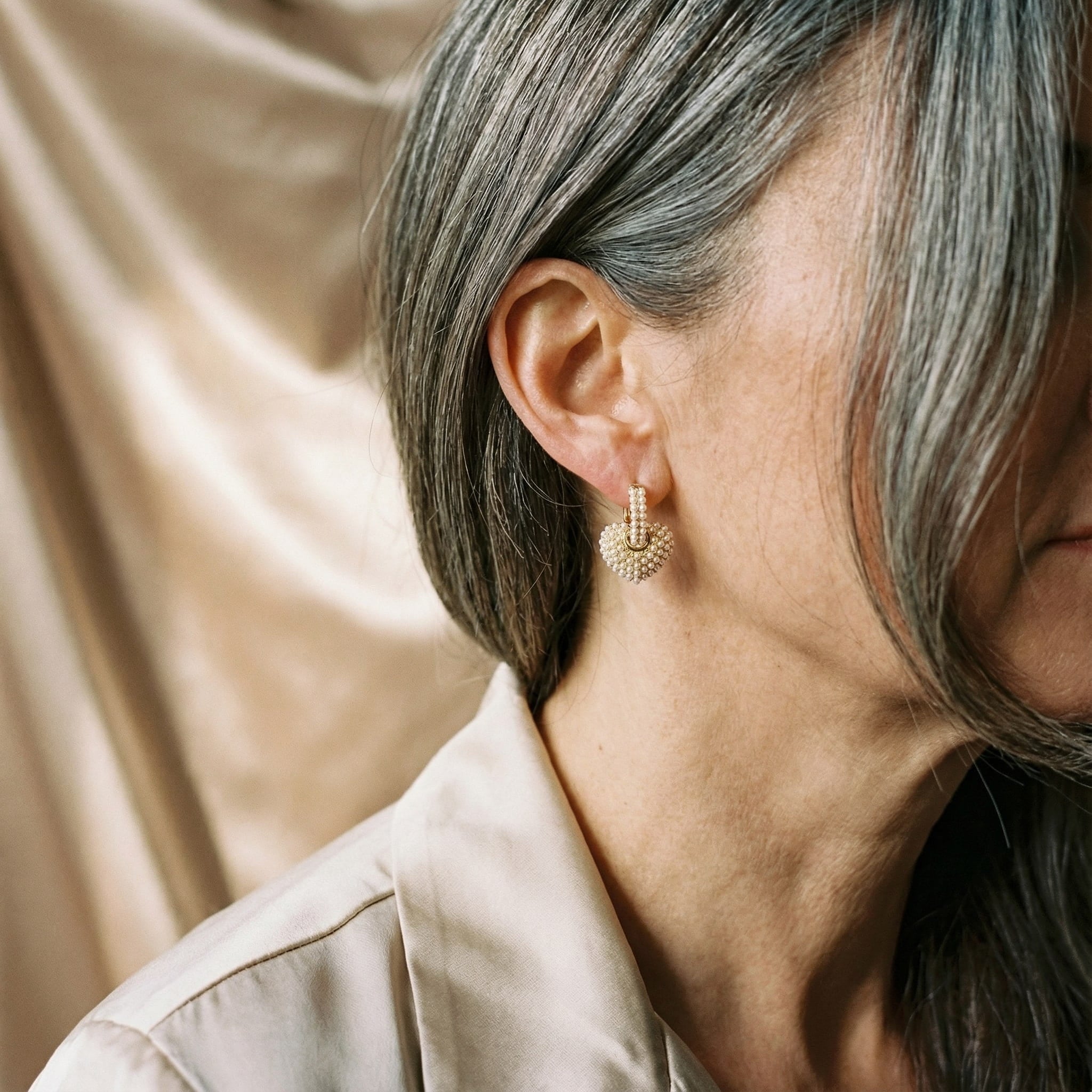 Náušnice z perel lásky ve zlatě