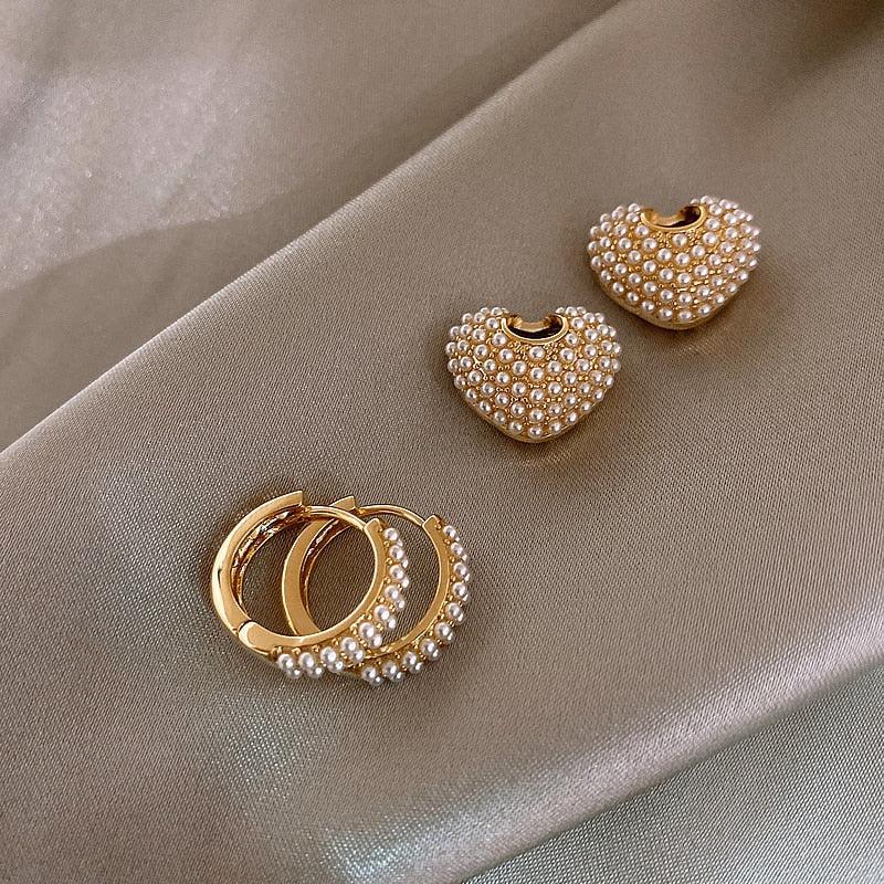 Náušnice z perel lásky ve zlatě