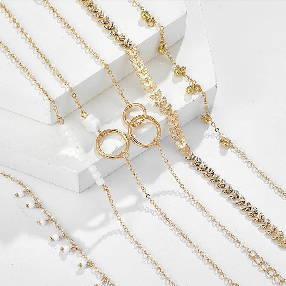 Souprava Boho Náramků ve Zlatu