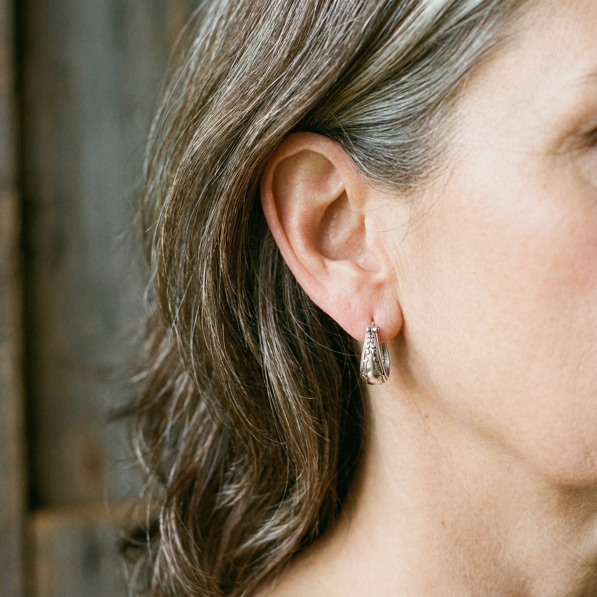 Vintage Mandala Náušnice ze Stříbra