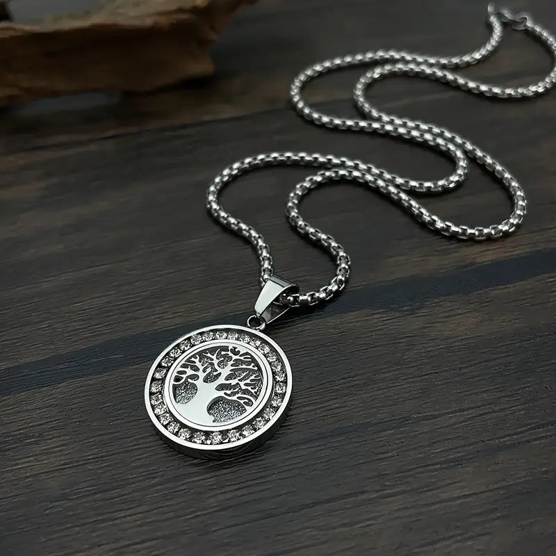 Náhrdelník Stromu Života v Luxusním Zlatém Tónu se Zirkony