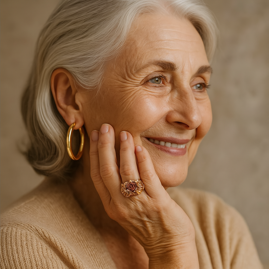 Zlatý prsten s květem