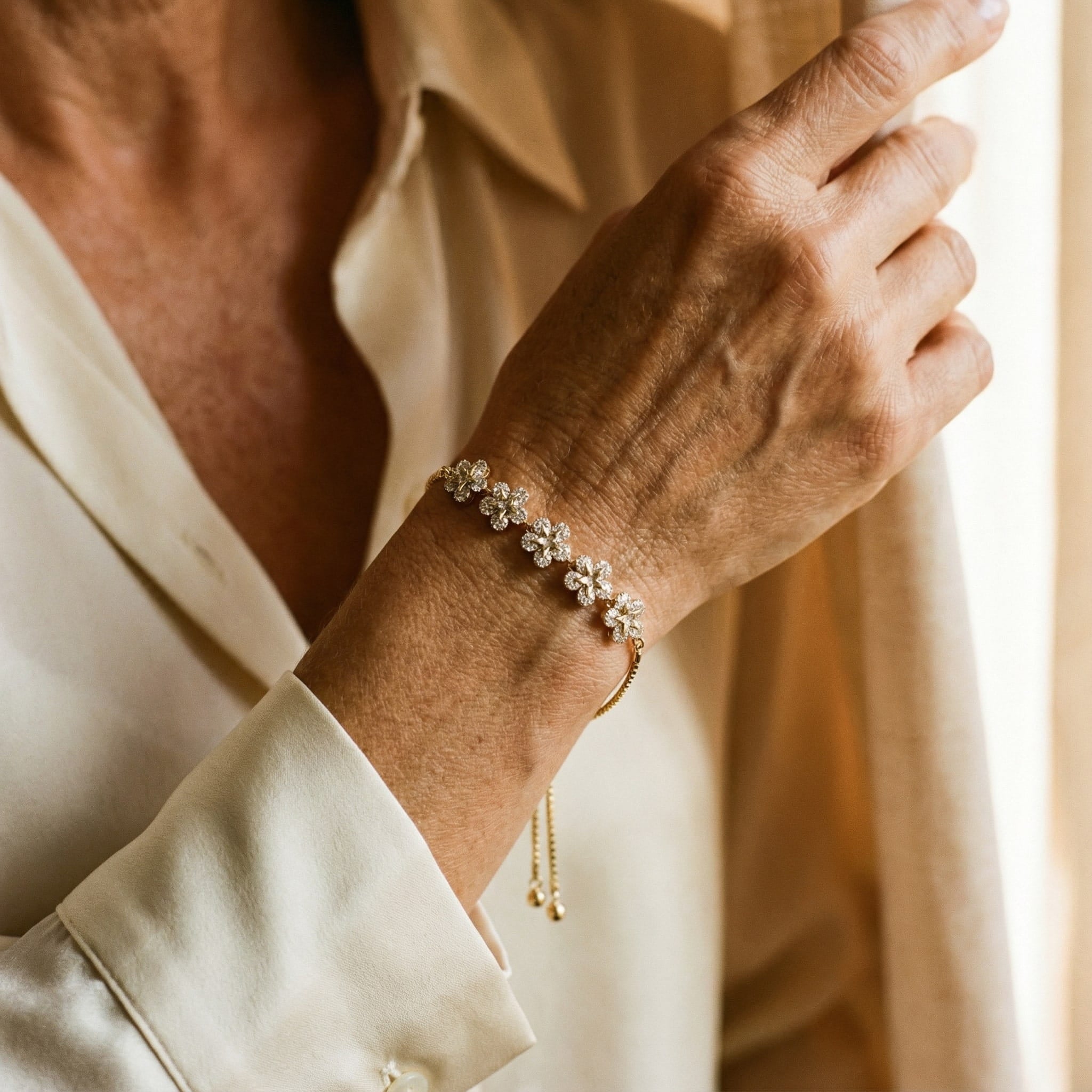 Náramek Margarida z Křišťálu ve Zlatu